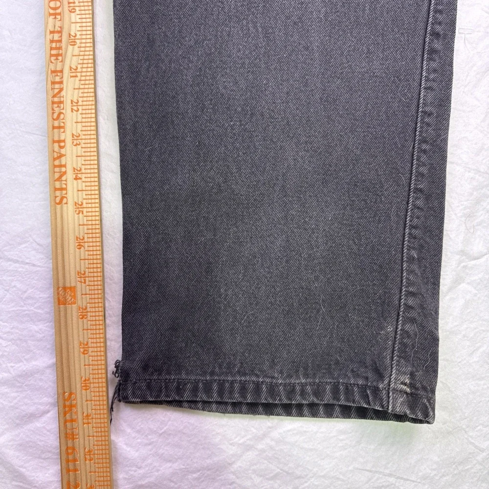 VTG Men's LEVI's 545 Black Denim Jeans Loose Fit Labeled 44x32 org tab flaw